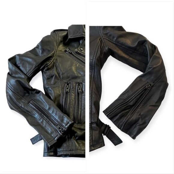 IRO Paris Newhan Lambskin Leather Jacket Black Size 42 FR, Retail $1,345 - Picture 11 of 16